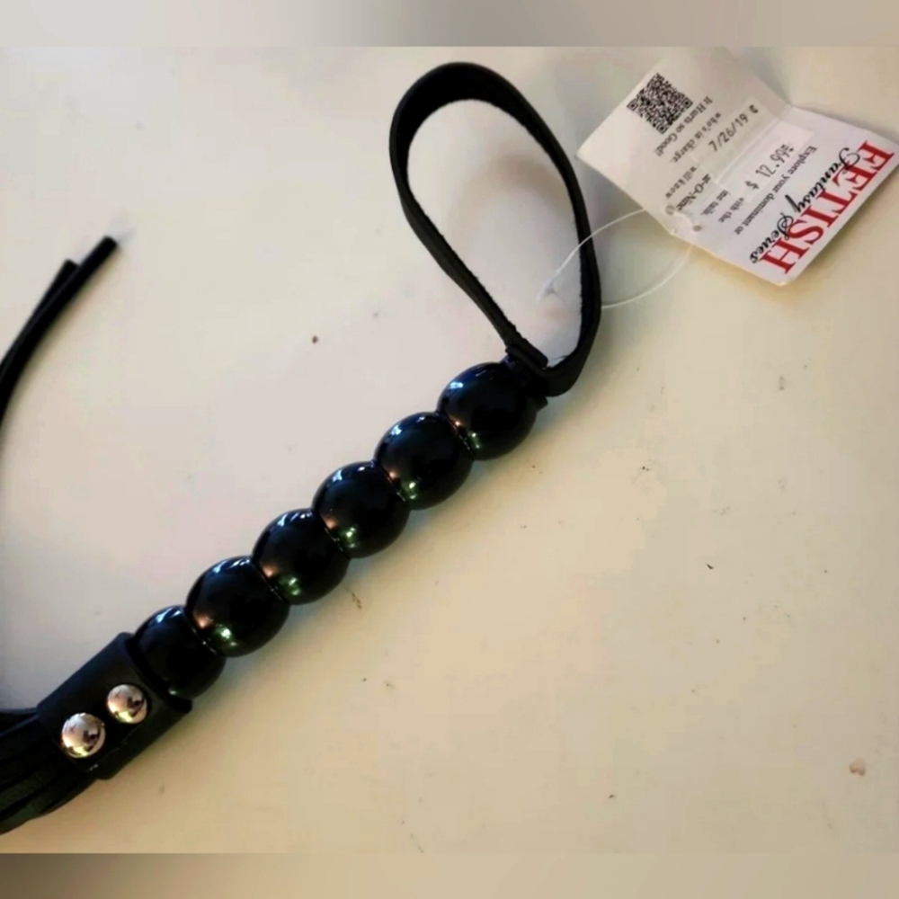 Fetish Fantasy Beaded Cat-O-Nine Whip, Bondage Whip, Adult Toy - Picture 5 of 6